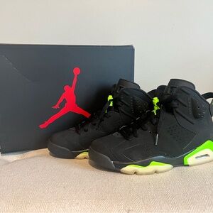 Air Jordan 6 Retro. Black/Electric Green